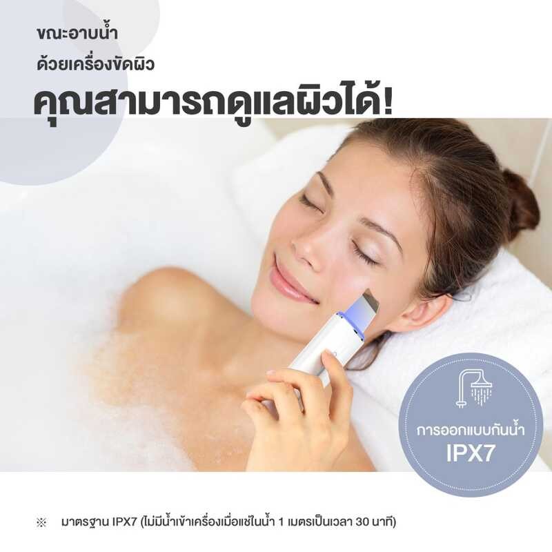 ▣ กันน้ำอัลตราโซนิก ANLAN เครื่องขัดผิวไฟแดงน้ำเงิน