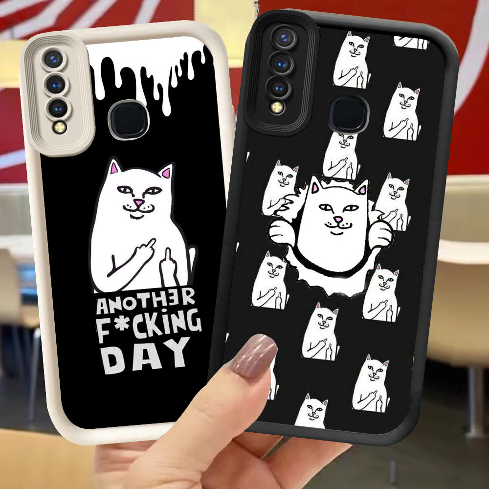 XI86 นิ้วแมว Ripndis สําหรับ VIVO V15 Y91C Y15 Y17 Y30 Y93 Y91 Y19 Y12 Y95 Y50 Z1 V9 Pro สีดําสีขาว