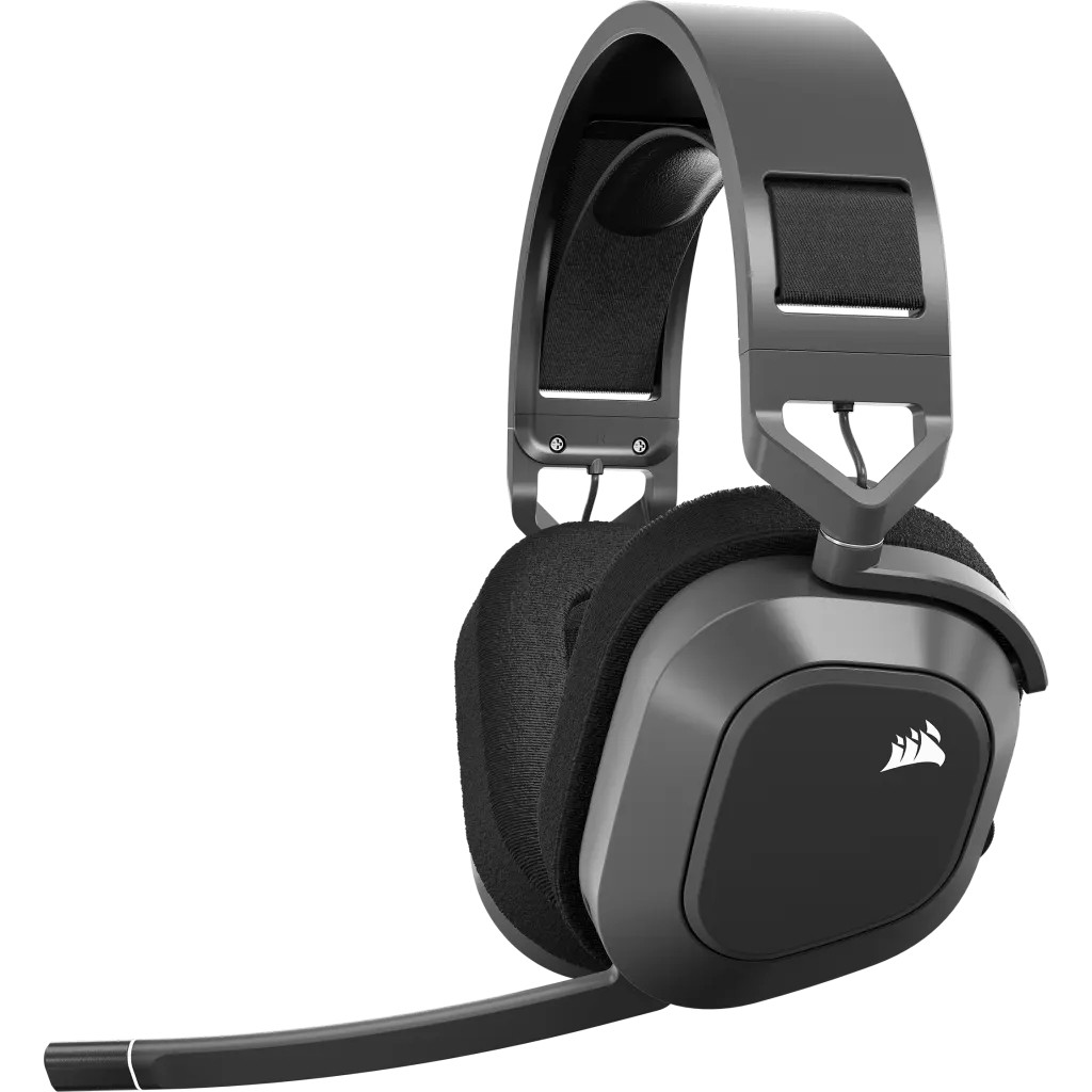 Corsair HS80 Max Wireless RGB Headset (CA-9011295-AP) (Steel Gray) หูฟังเกมมิ่ง สีเทา ไร้สาย ของแท้