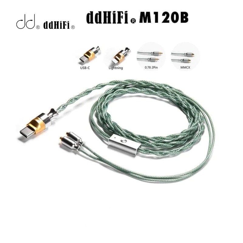 Dd ddHiFi M120B All-in-one USB-C & Lightning หูฟังอัพเกรดสายใน MMCX และ 0.78, รองรับ Lossless ถอดรห