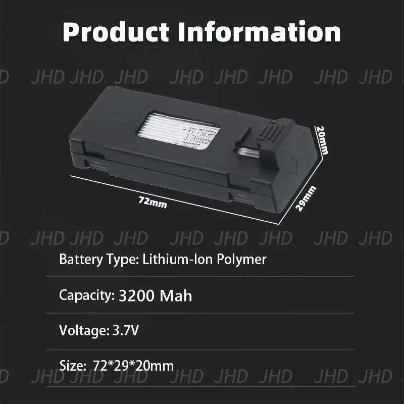 ▥ JHD Drone แบตเตอรี่เดิมแบตเตอรี่ลิเธียม 3.7V 3200Mah Li-Po สําหรับ RC Quadcopter M3 แบตเตอรี่