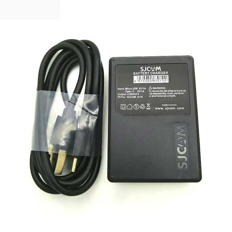 ▥ 2 ชิ้นแบตเตอรี่กล้องแอคชั่นแคมเมราและชุดชาร์จสําหรับ SJCAM Sj9 Sj11 Sj10pro