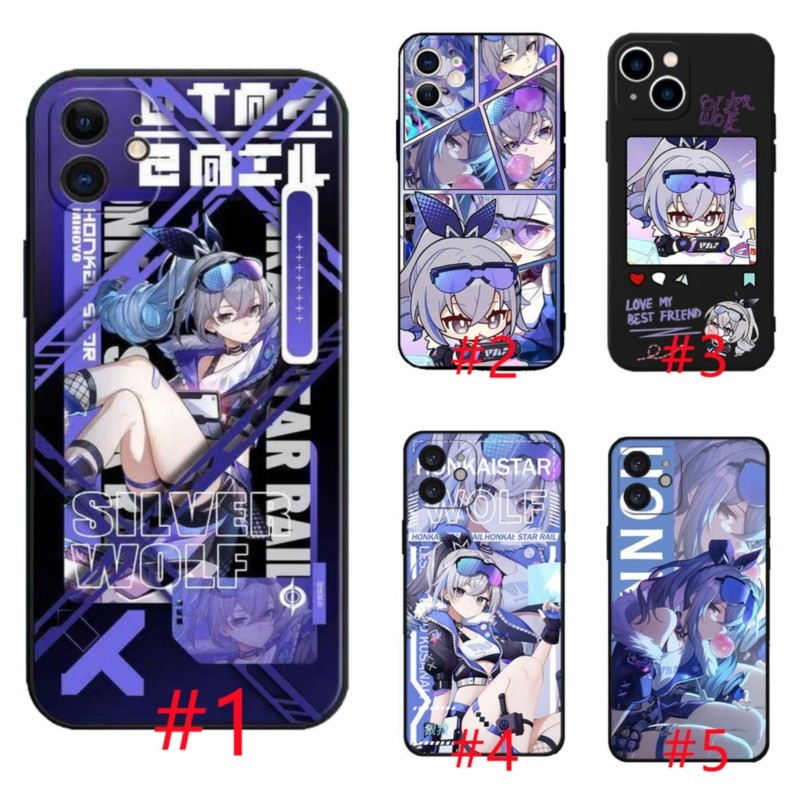 สําหรับ POCO F8 X8 X7 F7 M7 Ultra C75 F1 F4 X5 M5 Pro Max GT 4G 5G TH1 สีดํานุ่มเคสโทรศัพท์ Honkai Star Rail Silver Wolf