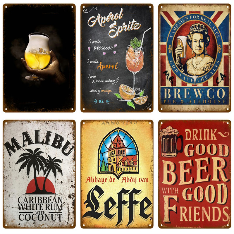 Retro Tin Sign ตลกโปสเตอร์ Vintage วิสกี้ไวน์ป้ายโลหะ Rum Wall Art ตกแต่งยี่ห้อสําหรับบาร์ผับ Club Man Cave Home Decor