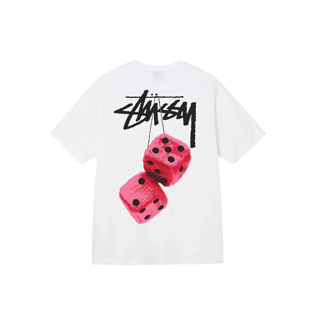 opp Stussy Tee Fuzzy Dice (WHITE)