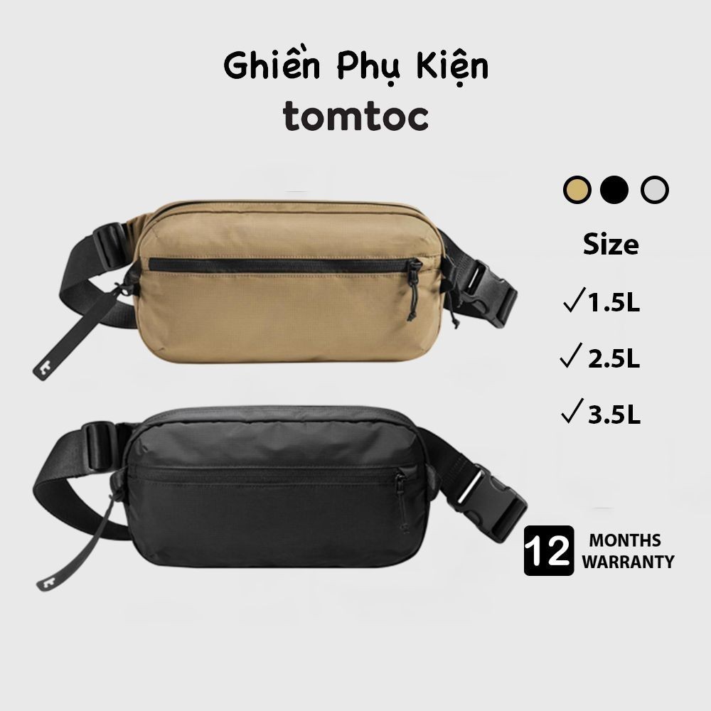 แฟชั่น Tomtoc USA Aviator Chest Bag 1.5L /2.5L / 3.5L T33