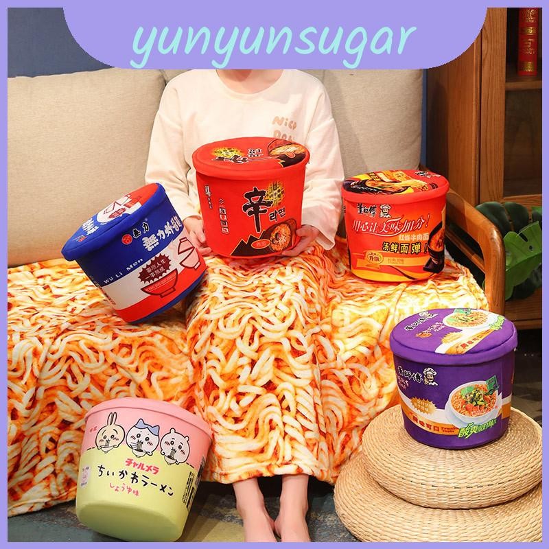 Instant Fun Cozy Noodle Bucket ผ้าห่มของเล่นตุ๊กตาเบาะสําหรับฤดูหนาวผ่อนคลาย
