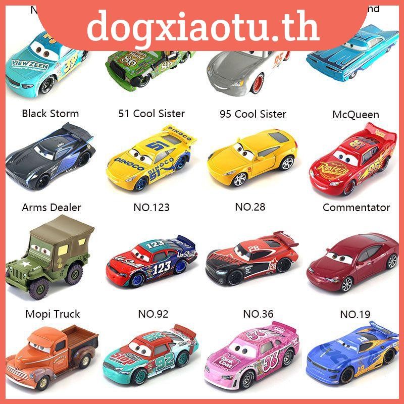 【พร้อมส่ง】ของเล่นรถยนต์ Mcqueen King Anime Film Cars 3 Racers