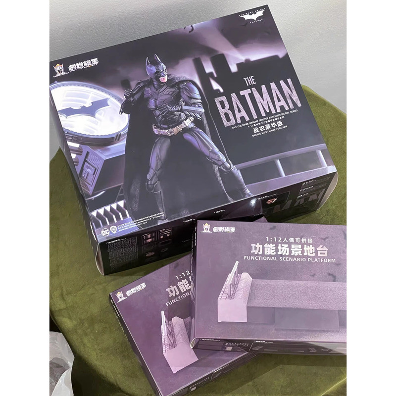 Vivi ของเล่น Genesis Model King Batman Assembly Figure Bell Dark Knight Chariot Deluxe Edition ชุดรถจักรยานยนต์ 1218