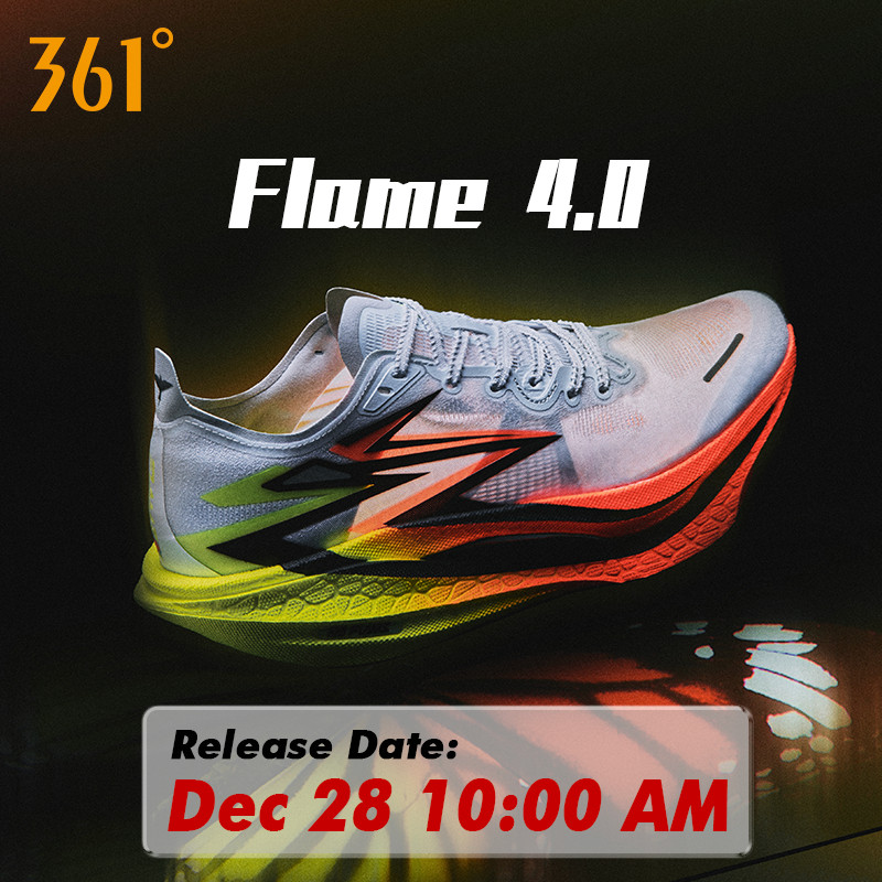 361 Degrees Flame 4.0 ผู้ชายผู้หญิงรองเท้าวิ่ง Professional Marathon Breathable Rebound Racing รองเ