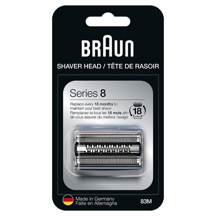♞Braun Series 8 เครื่องโกนหนวดไฟฟ้าหัวเปลี่ยน - 83M - เข้ากันได้กับมีดโกนไฟฟ้า 8370cc, 8340s, 8350s