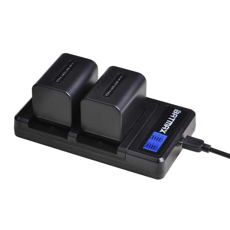 ❃ 2 ชิ้น 2500 มิลลิแอมป์ชั่วโมง NP Fv70 แบตเตอรี่ + LCD Dual USB Charger สําหรับ Sony Np-Fv70 N ❃