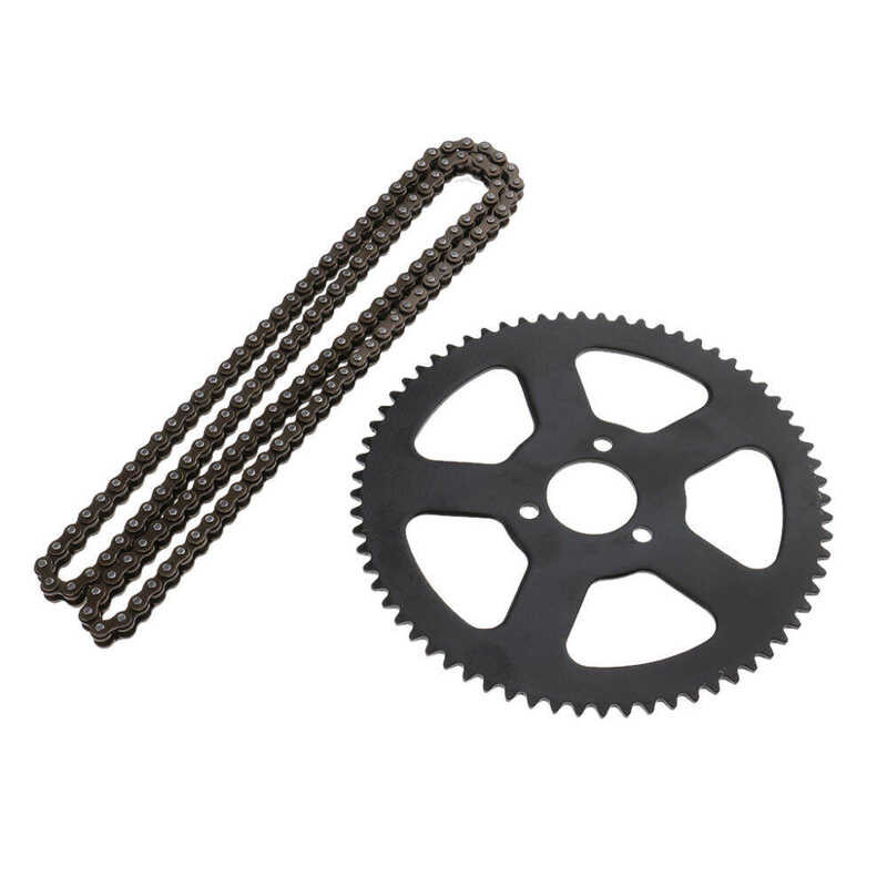 ▣ Flameer 25H 68T 68 Tooth Rear Sprocket + Chain For 49Cc 2 Stroke Mini Pocket Bike