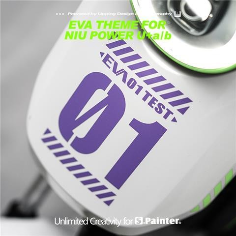 สติ๊กเกอร์ธีม EVA ดั้งเดิมจากสติกเกอร์ SP, Maverick Uqi+ สติ๊กเกอร์ติดรถการ์ตูน, สติ๊กเกอร์สะท้อนแสงดุมล้อ Evangelion