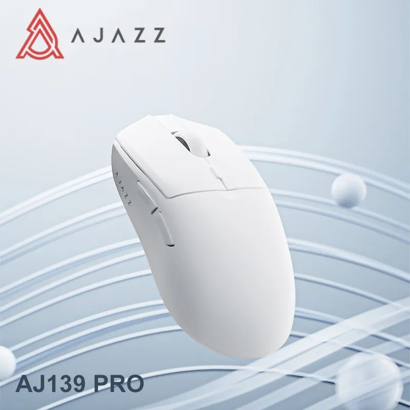 Ajazz Aj139Pro เมาส์เกมเมอร์ไร้สาย 2.4G PAW3395 เซนเซอร์ 26000DPI สําหรับ Macbook PC