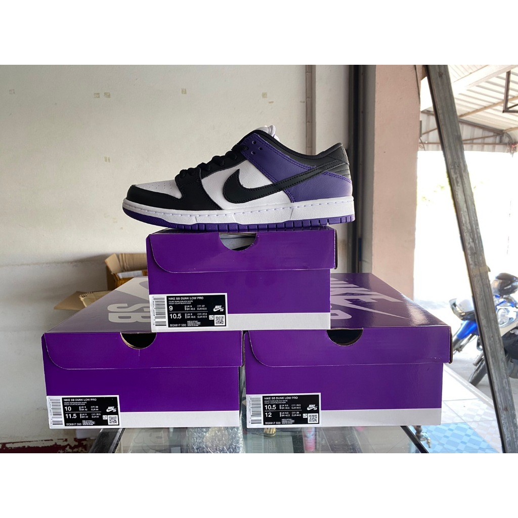 Nike SB Dunk low Pro Court purple/black  (BQ6817 500) ของใหม่ ป้ายไทย พร้อมส่ง