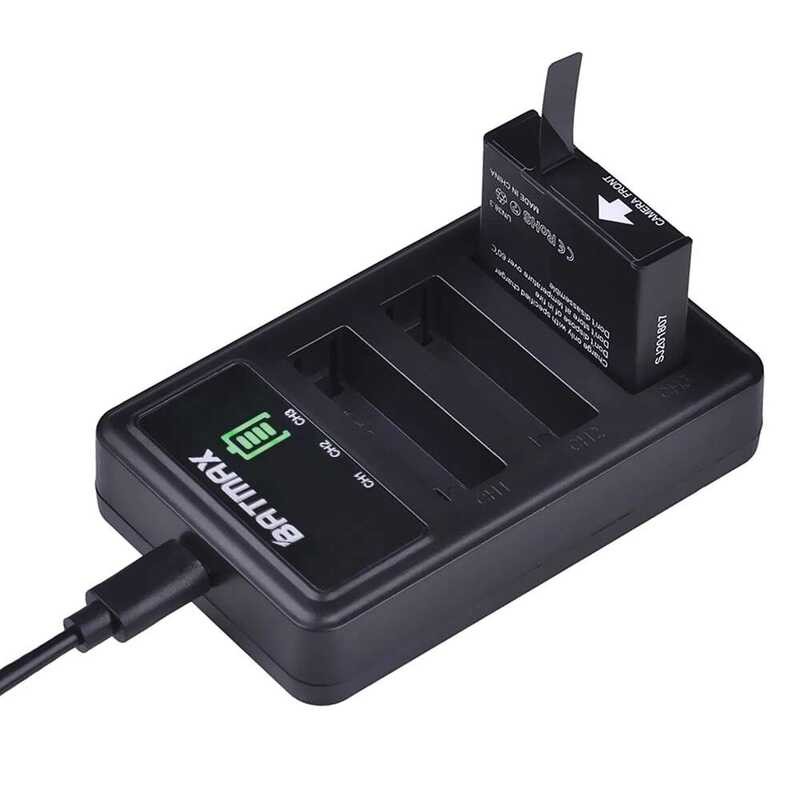 ▥ 1Pc LED 3-Slost USB ที่ชาร์จแบตเตอรี่ SJCAM Sj8แบตเตอรี่สำหรับ Pro Plus / Sj8 Air Action แบตเ