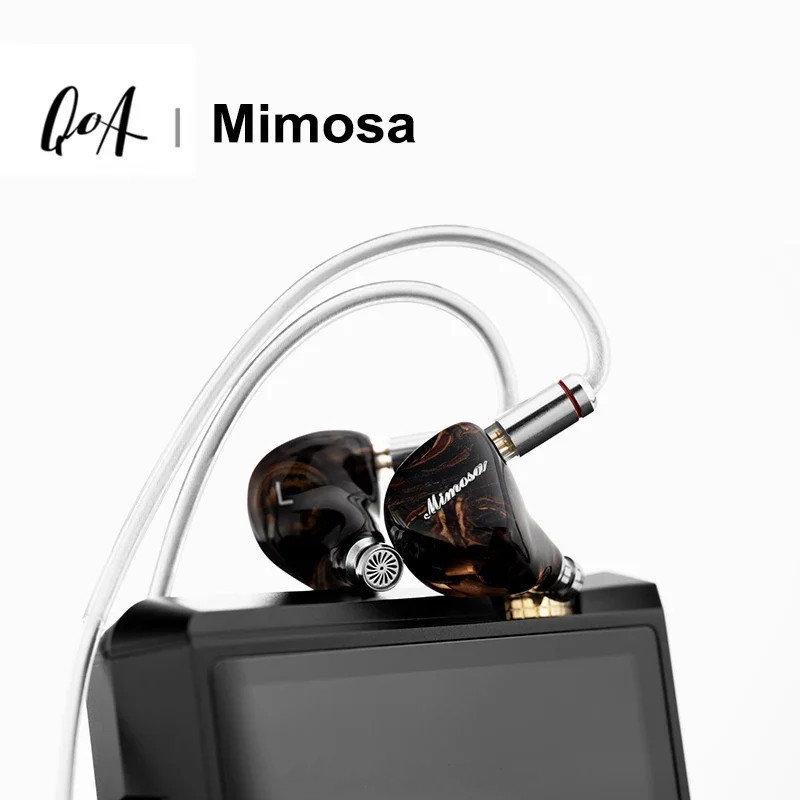 Qoa Mimosa 1 DD + 1 Planar Hybrid ไดรเวอร์หูฟังชนิดใส่ในหู HiFi Music หูฟัง 0.78 มม. 3.5 มม. + 4.4