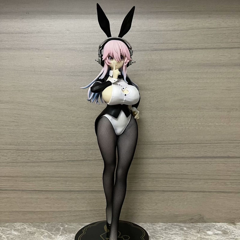 Bicute Bunnies Super Sonico กระต่ายใหม่ผ้าไหมสีดําสาวเซ็กซี่ตุ๊กตาเครื่องประดับรุ่น