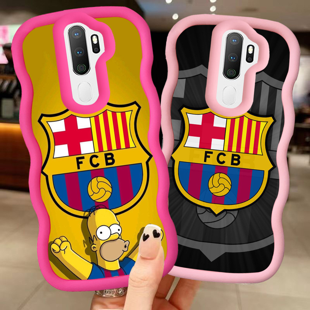 MERAH Z-60 FC Barcelona Red Black Pink Casing สําหรับ OPPO A9 F11 A5 2020