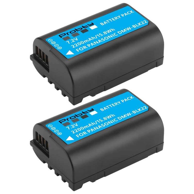 ▥ Dmw-Blk22 DMW Blk22 แบตเตอรี่ 2200Mah + LED Dual Charger สําหรับ  LUMIX Dc-S5 IIX S5