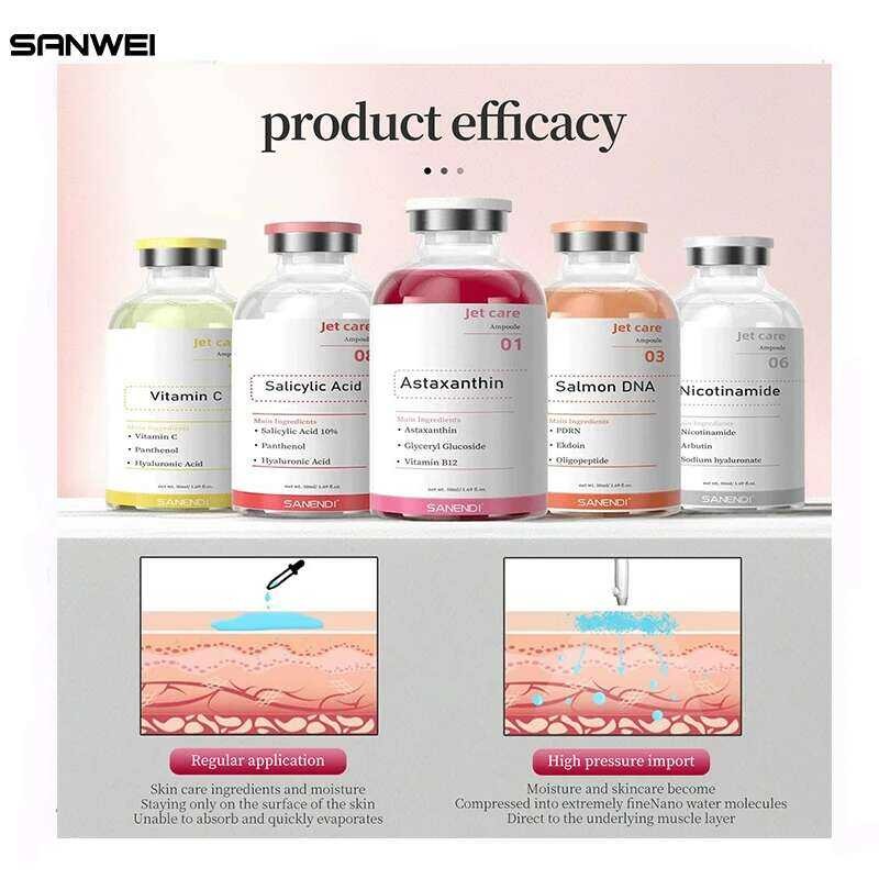 ▥ เซรั่มออกซิเจนกรดไฮยาลูโรนิกแอมพูลสเปรย์ต่อต้านริ้วรอยผิวปลาแซลมอน DNA ทองแดงเปปไทด์ Ghk-Cu