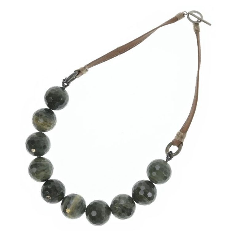 Brunello Cucinelli Nell Necklace gray Women brown Direct from Japan Secondhand