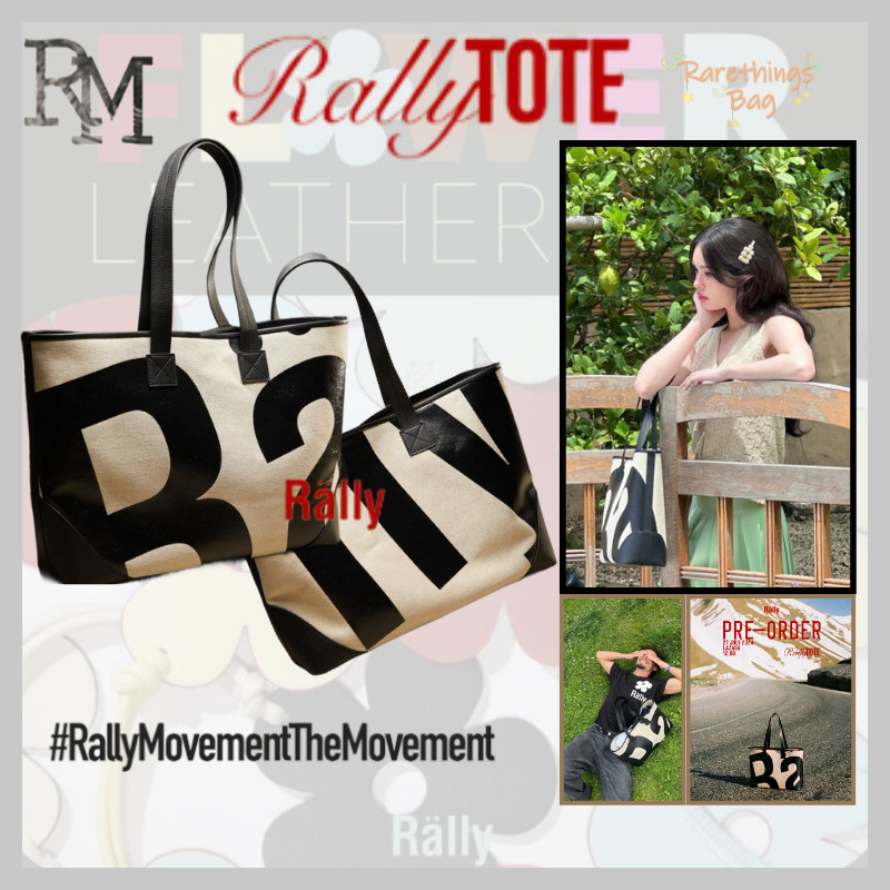 ใช้ 40% ลดได้แท้rally movement tote bag แรลลี มูฟเมนต์rally the bag ของแท้ กระเป๋า rally