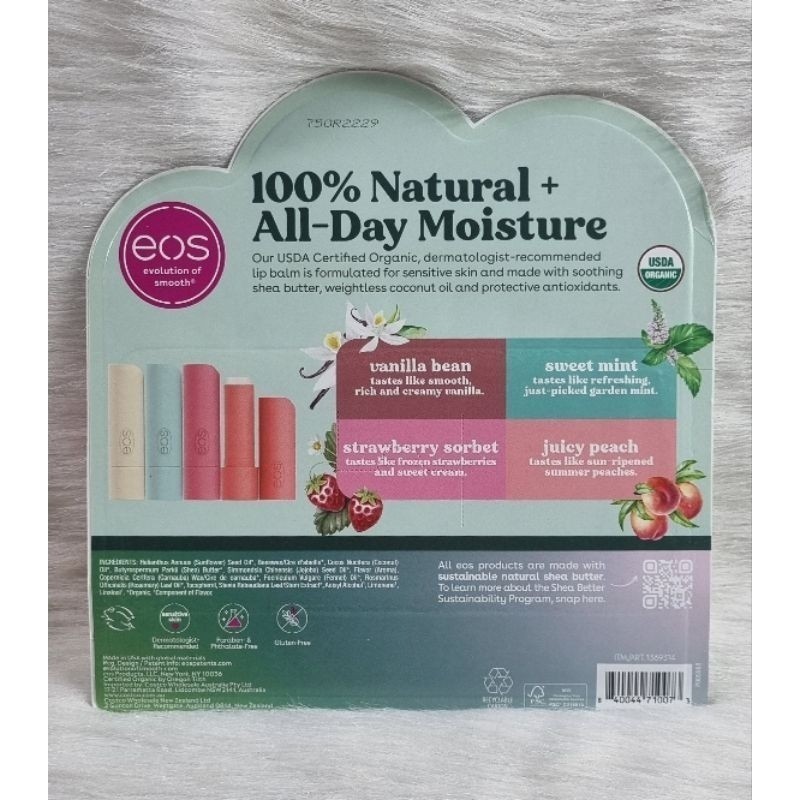 Best of EOS All Natural Shea ลิปบาล ์ ม 9 ชิ ้ น