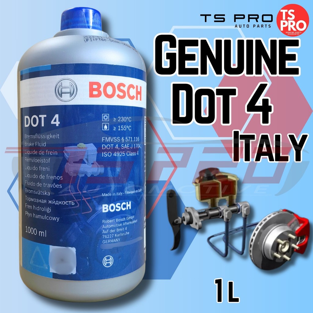 Bosch Dot 4 1liter น้ํามันน้ํามันเบรก Minyak เบรค 0 989 AB8 999
