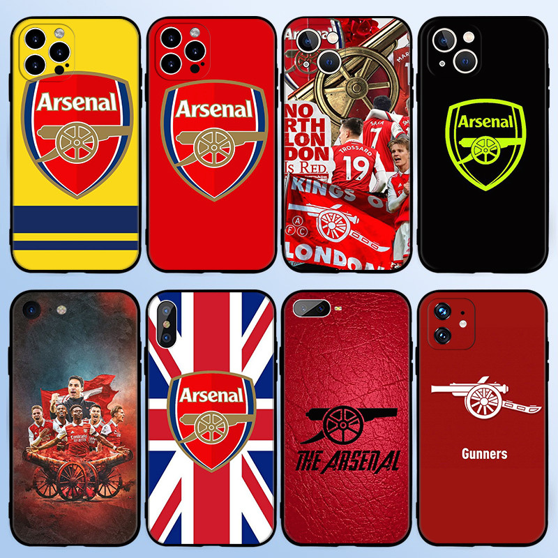 T5Y5 arsenal FC สําหรับ iPhone 12 16 7 8 Plus TPU soft black เคสป้องกัน