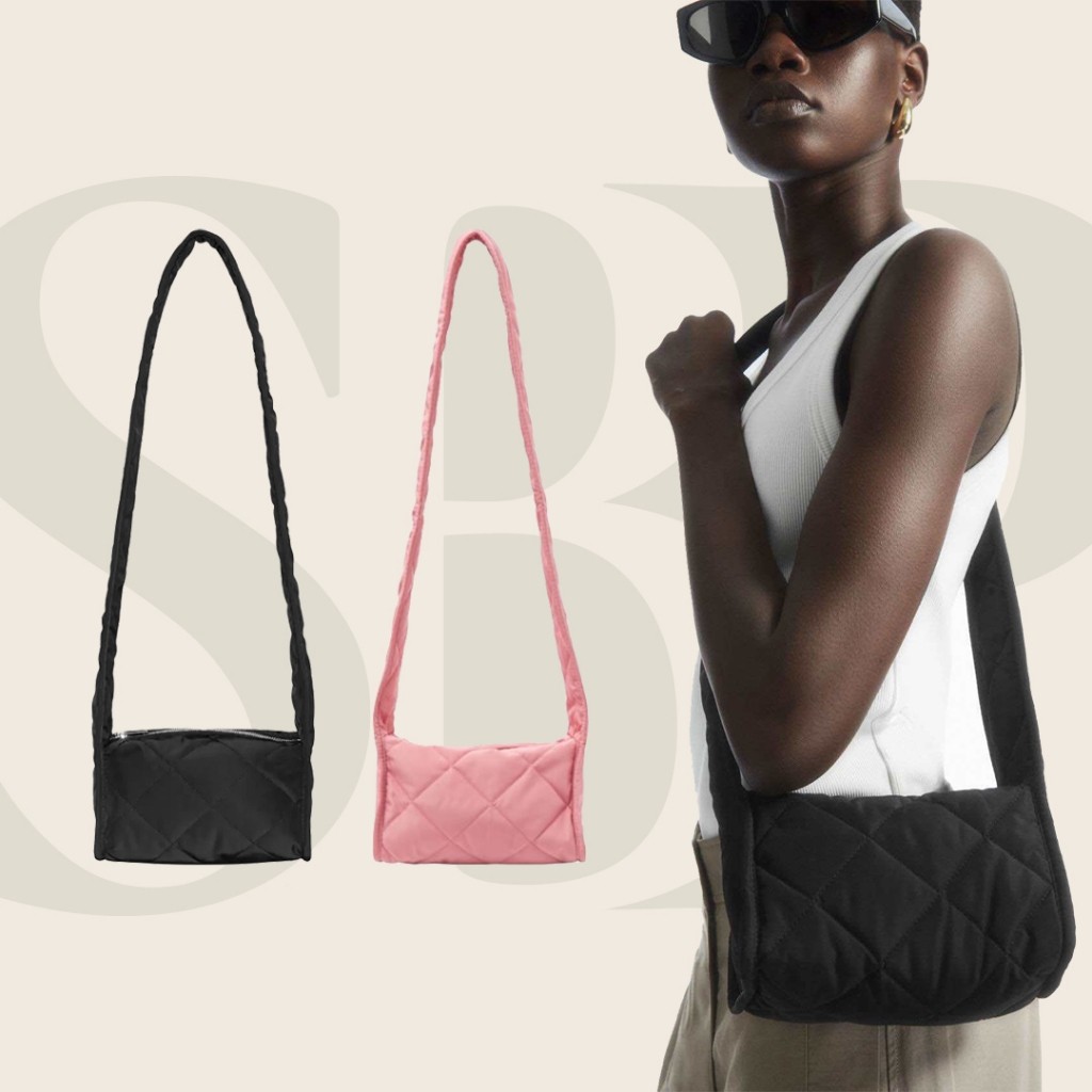 ♞,♘,♙พร้อมส่ง แท้ 100% COS MINI DIAMOND-QUILTED CROSSBODY BAG ere