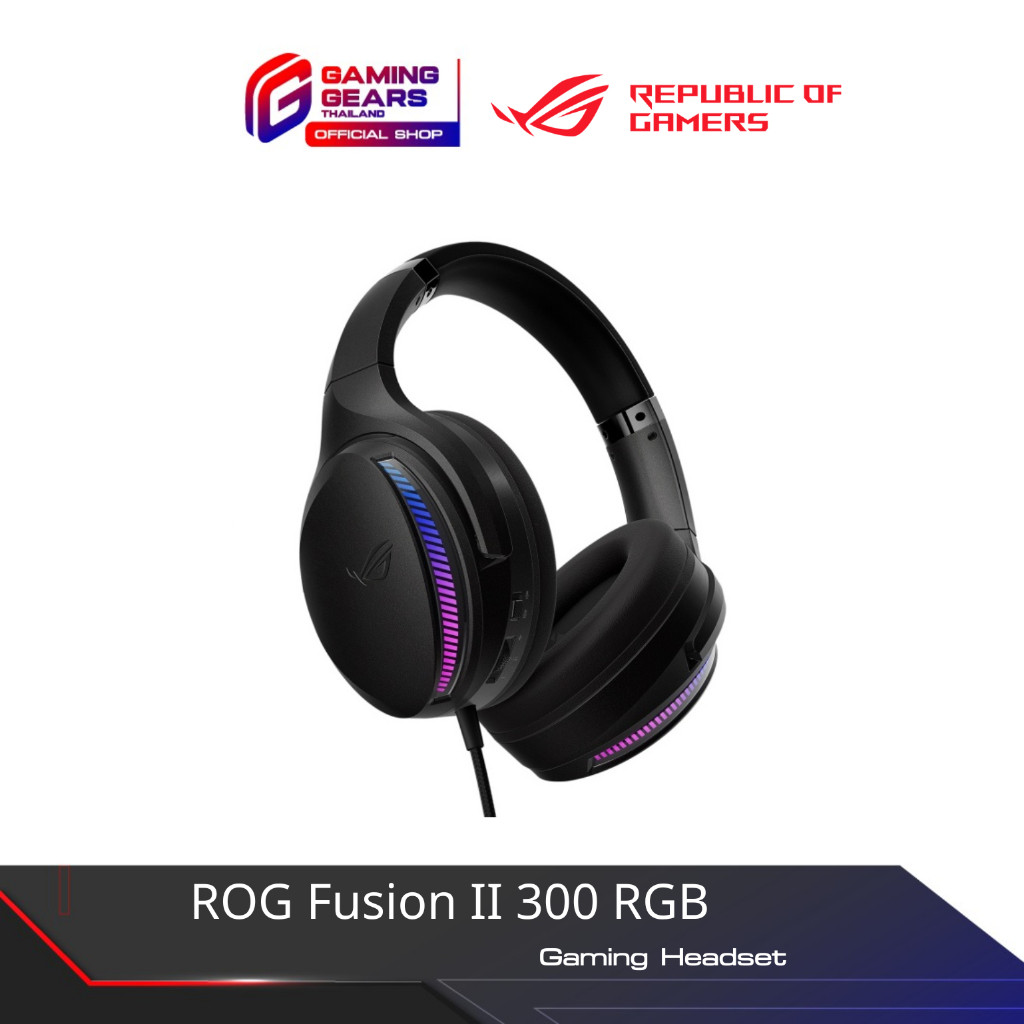 ASUS ROG Fusion II 300 RGB Gaming headset Virtual 7.1 Microphones หูฟังเกมมิ่ง [90YH02X3-B2UA00]
