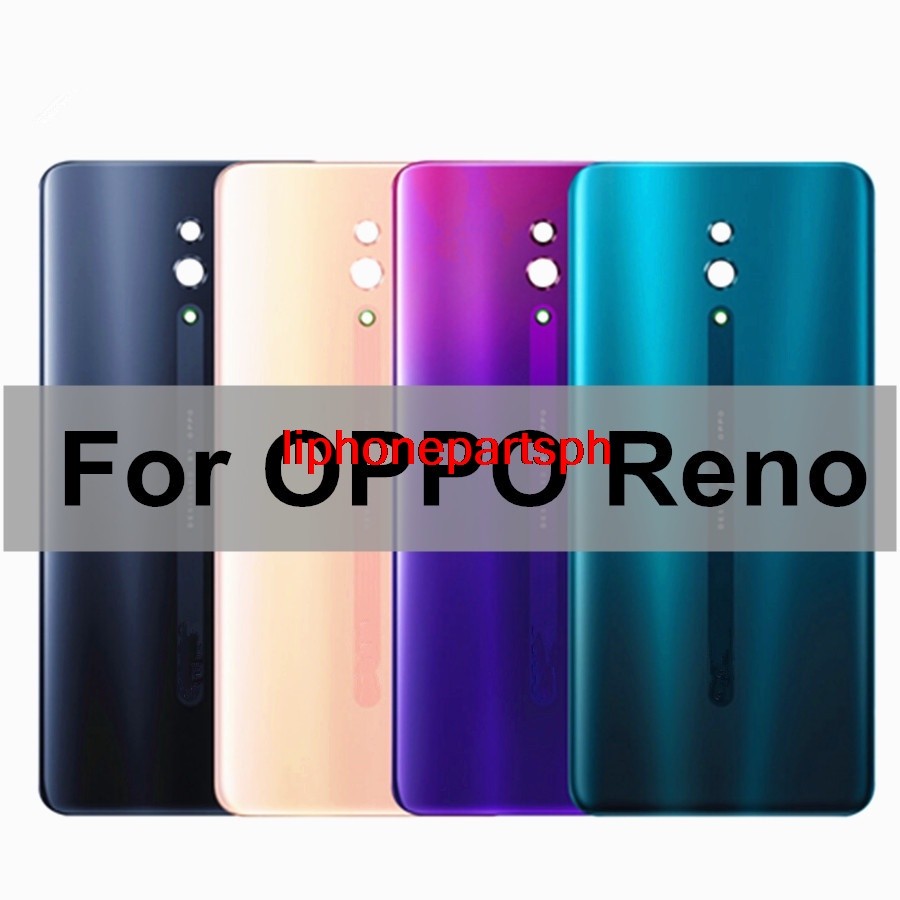 Rji- 6.4 นิ้วสําหรับ Oppo Reno ฝาหลังกระจกแบตเตอรี่ประตูกรณีอะไหล่ทดแทนสําหรับ Oppo Reno ฝาครอบแบตเต