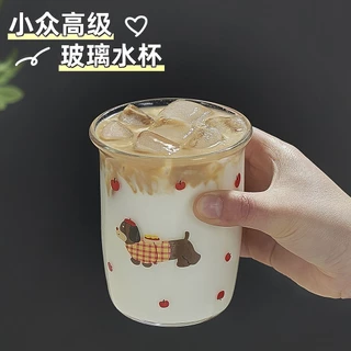 หนาแก้วทนความร้อนน่ารักถ้วยอาหารเช้าครัวเรือนถ้วยกาแฟถ้วยน้ําผลไม้