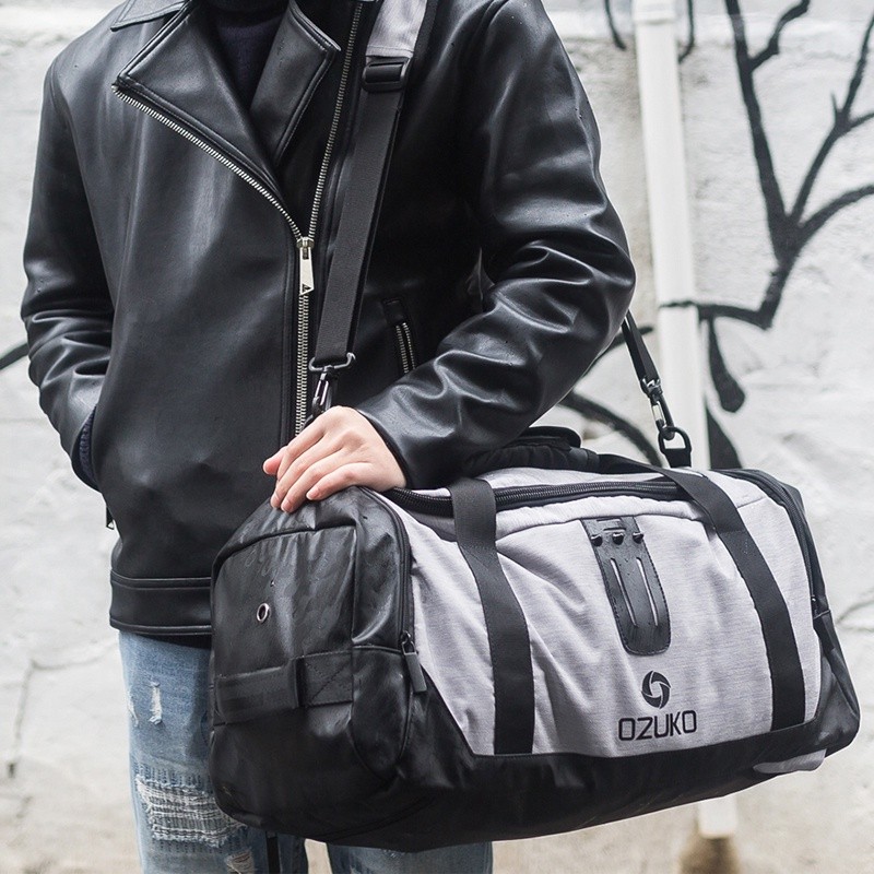 OZUKO Large Capacity Men Travel Duffle Bag Waterproof Oxford Luggage Handbags