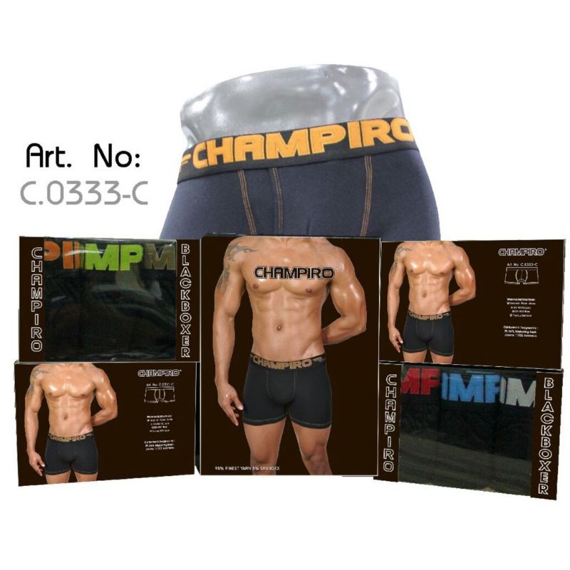 Champiro Men& 39;s ชุดชั้นใน 12 ชิ้น Boxer C0333C