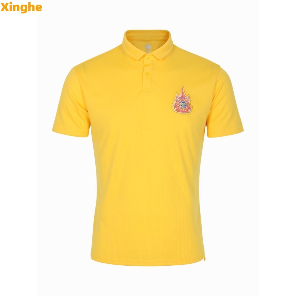 X xhe WARRIX เสื้อโปโล สีเหลือง พร้อมตราสัญลักษณ์ รุ่น PIQUE POLO (WA-241PLAKI06)