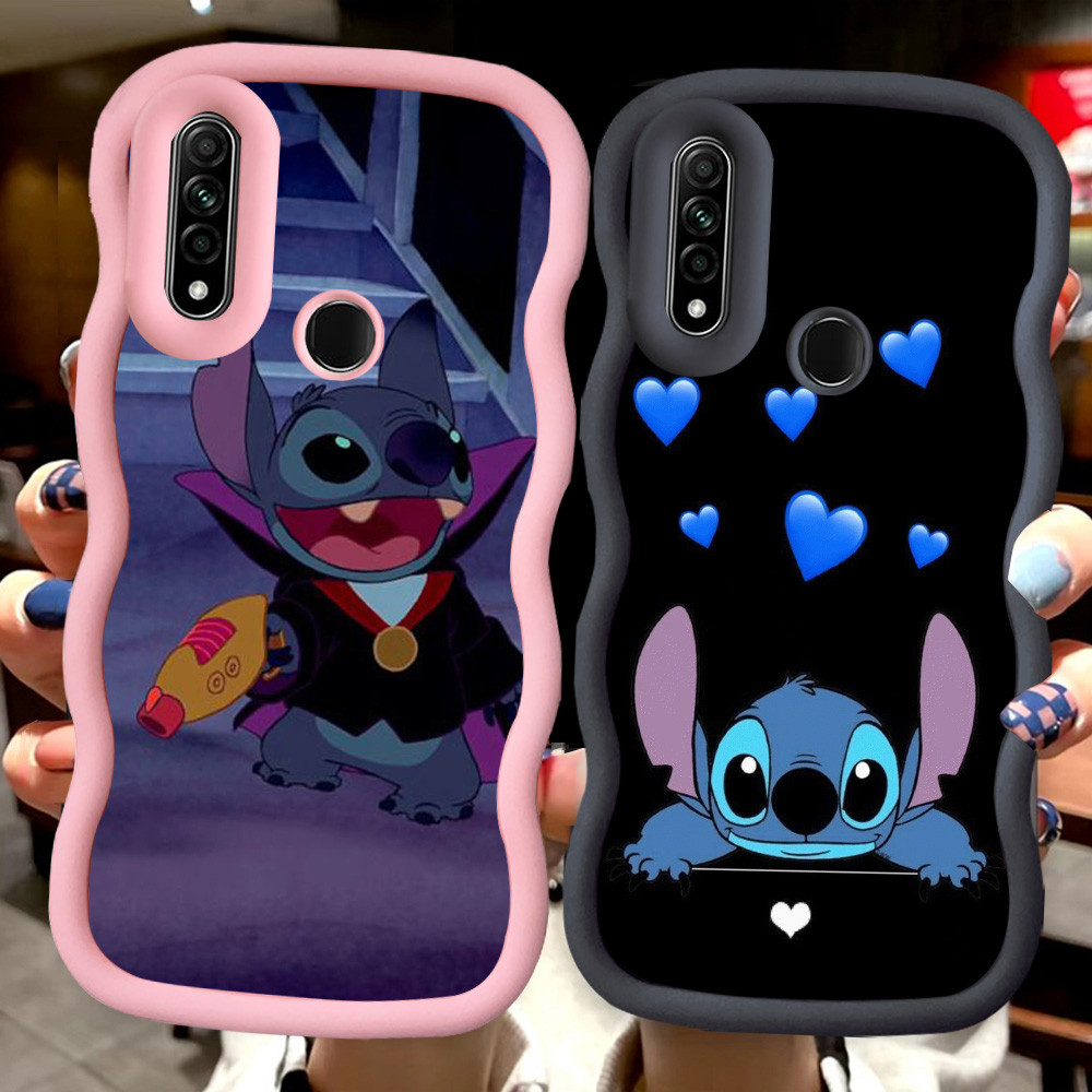 MERAH Z-53 Lilo Stitch สีแดงสีดําสีชมพูปลอกสําหรับ Realme C3 OPPO Reno 5 6i 5i A31 3 5s