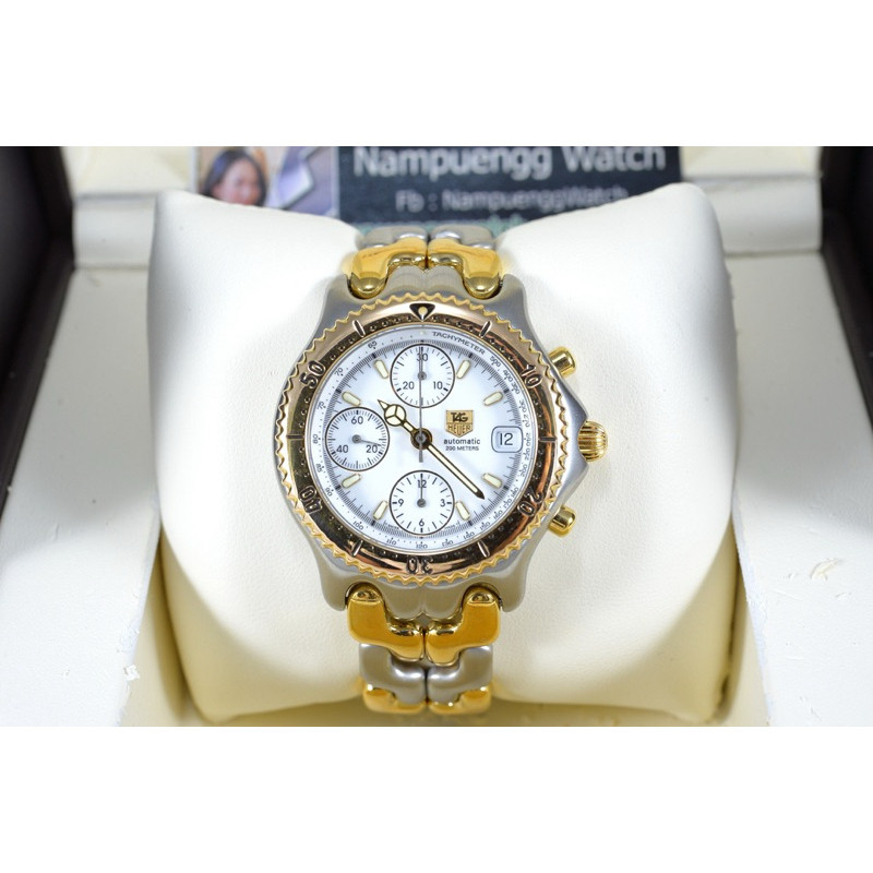 Tag Heuer Professional200m Automatic Chronograph White Dial 2k #KingSize38mm (CG2120-RO)