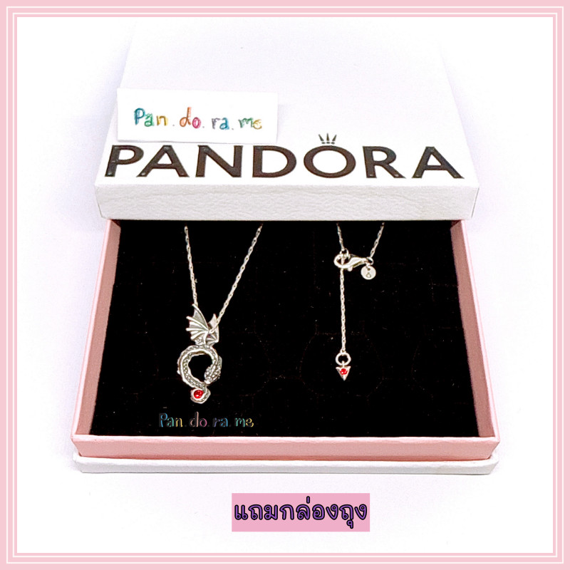♞,♘,♙[พร้อมส่ง สินค้าแท้ ] Pandora Game of Thrones Dragon Pendant Necklace สร้อยคอแพนโดร่า XXS