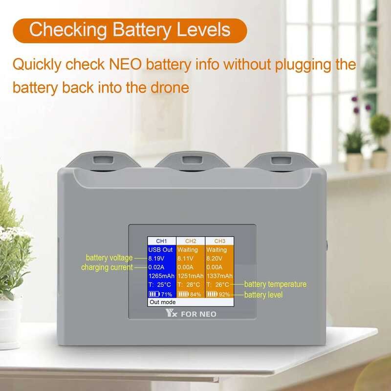 ❃ 3-Way  Battery Charger สําหรับ ชาร์จ Hub Power Bank แบตเตอรี่ชาร์จบัตเลอร์สําหรับ DJI NEO Dron ❃