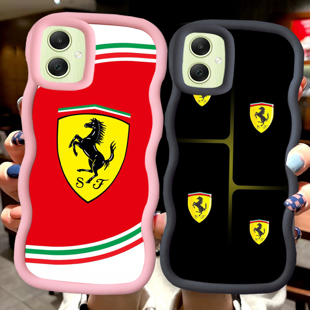 MERAH Z-46 Ferrari สีแดงสีดําสีชมพูสําหรับ Samsung Galaxy M13 M04 A04E F04 A05 5G