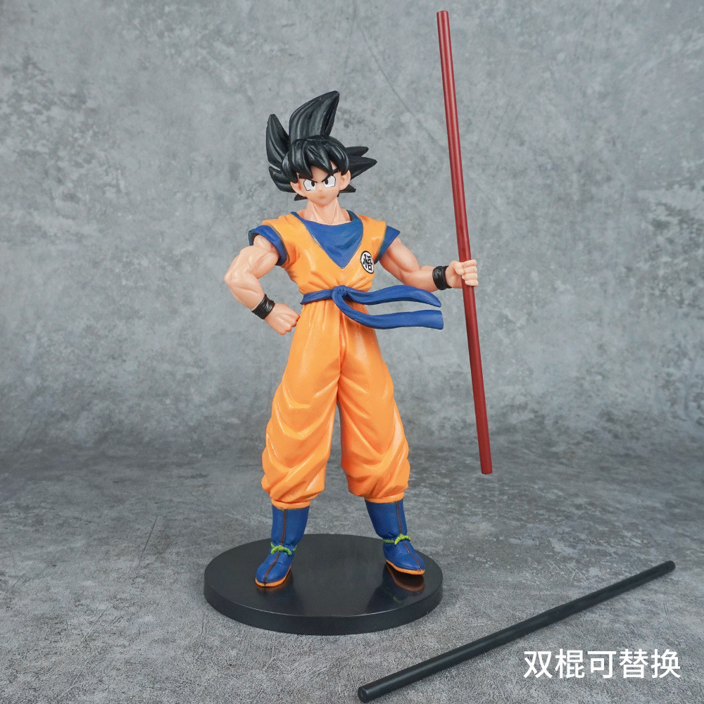 Dragon Ball Wukong Figure Sun Wukong ใช้ไม้อนิเมะเครื่องประดับเครื่องประดับเครื่องประดับเครื่องประด
