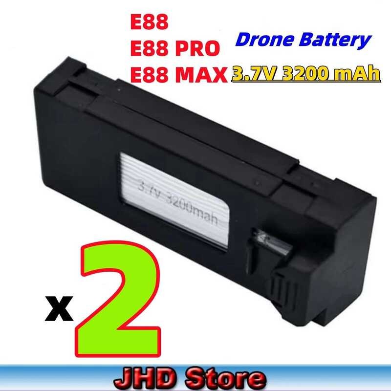 ❃ JHD 3.7V 3200Mah Lipo สํารอง แบตเตอรี่สําหรับ E88pro Mini Drone แบตเตอรี่ E88 PRO MAX แบตเตอร ❃