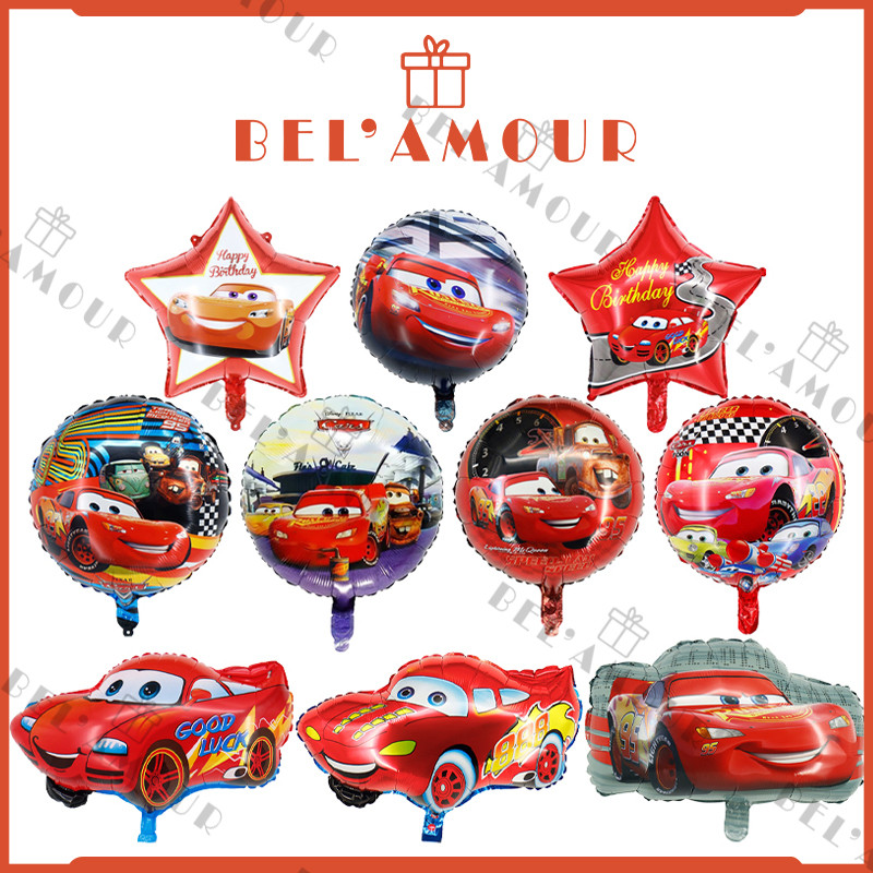 McQueen Cars การ์ตูนฟอยล์บอลลูน McQueen Cars บอลลูนสําหรับเด็ก สําหรับปาร์ตี้ตกแต่ง kanak