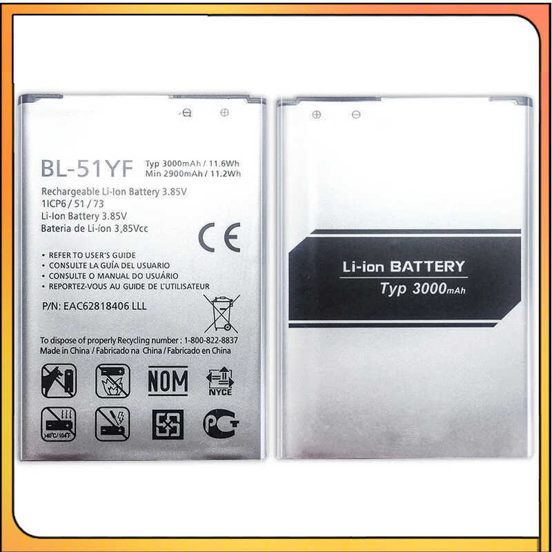 แบตเตอรี่ BL-51YF สำหรับ LG G4 H815 H810 VS999 F500 F500S F500K F500L H81 H818 H819 BL 51YF
