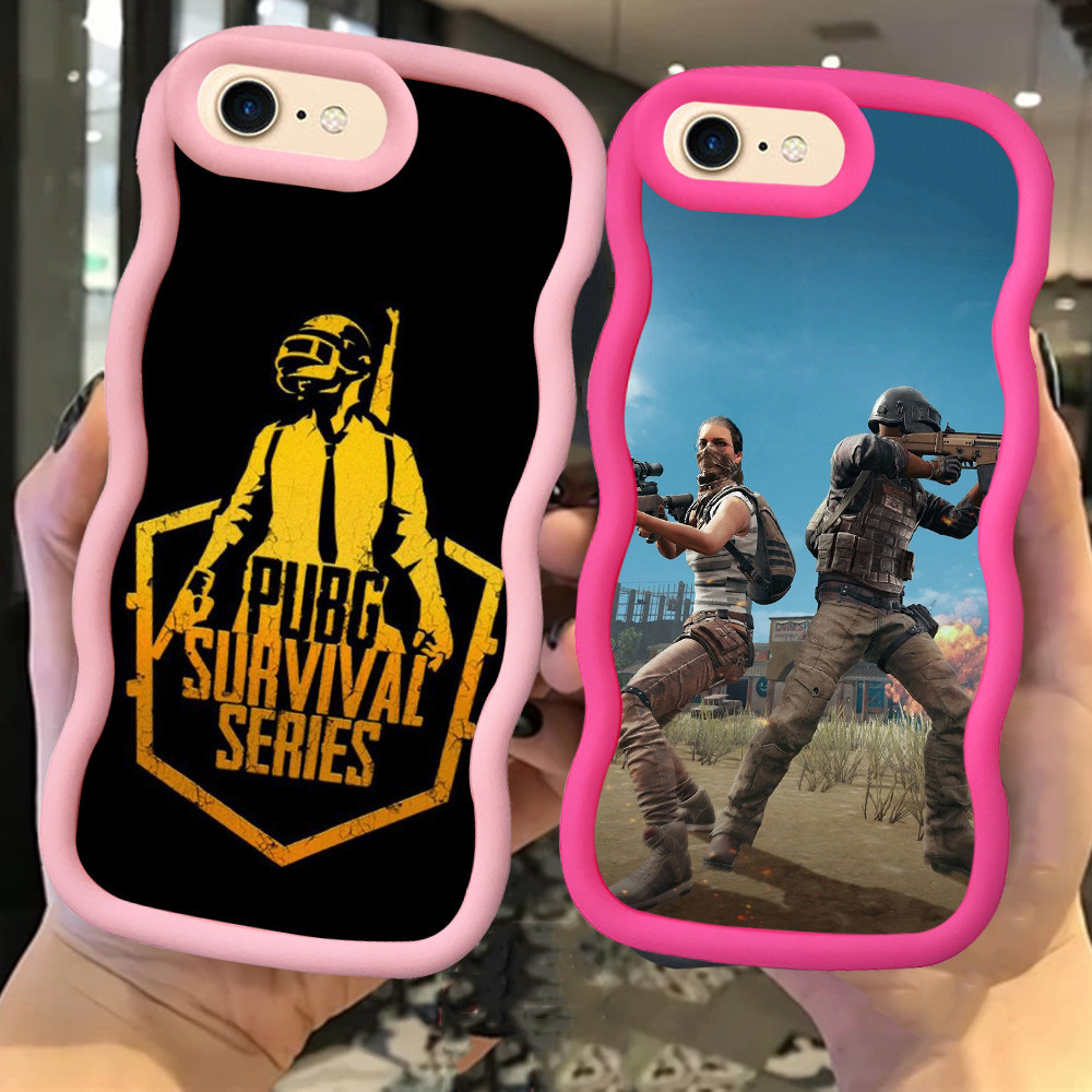 MERAH Z-28 PUBG Game Red Black Pink Casing สําหรับ iPhone 6S 7 8 6 Plus SE 2022 2020
