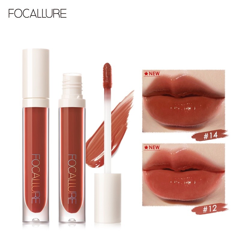 ในสต็อก FOCALLURE High Shine Lip Gloss PLUMPMAX Nourish Soft & Smooth Lip Glaze