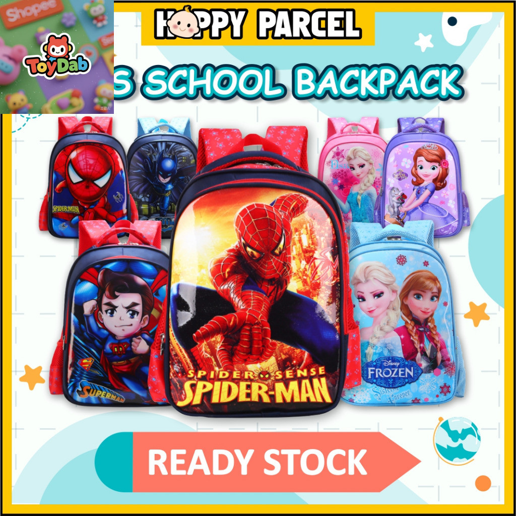 潮 ToyLab Beg Budak Lelaki Kids Bag Sekolah Perempuan School Backpack Bagpack
